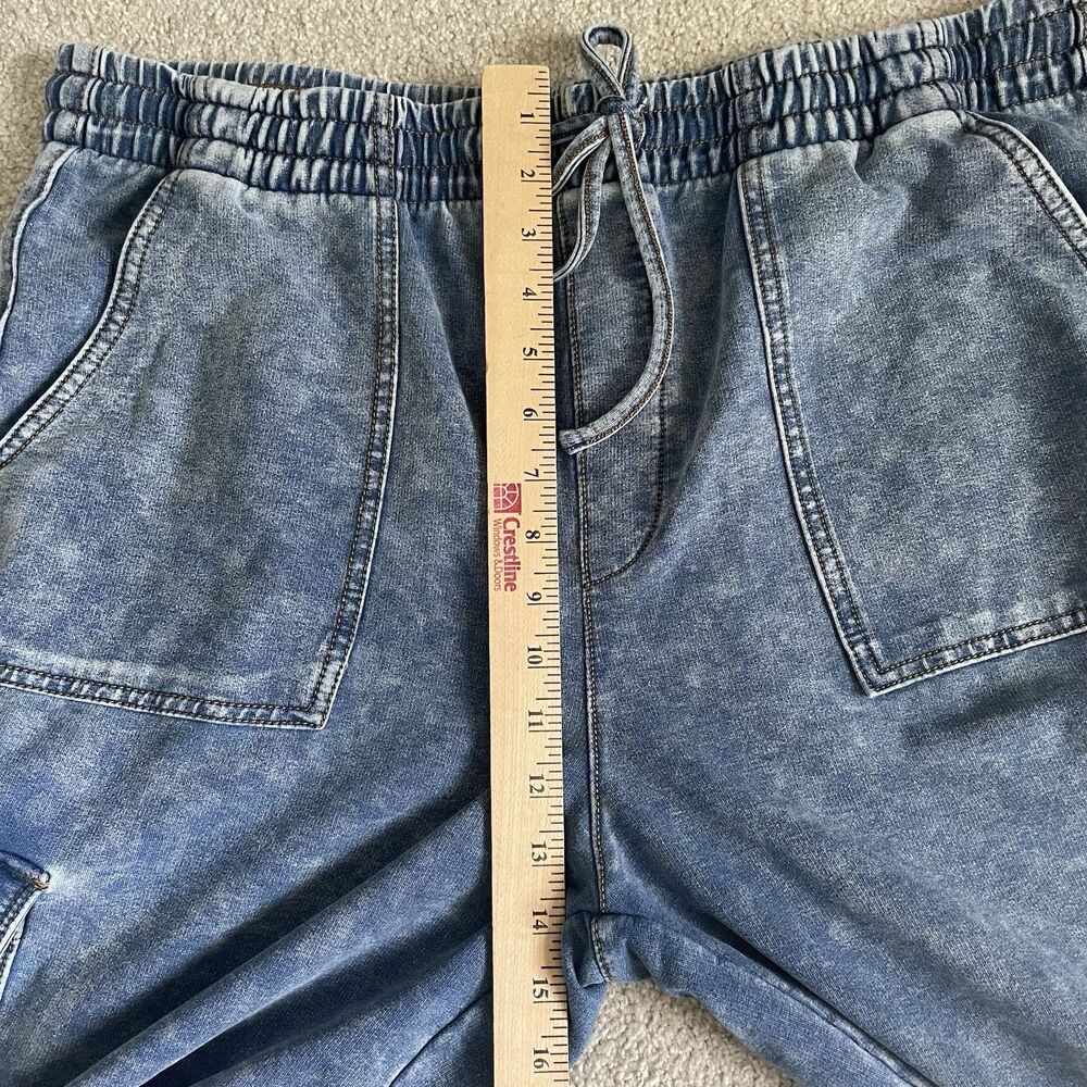 Vanilla Star Wide Leg Cargo Sweatpants Blue Marble Loungewear Women's Size XL - Picture 9 of 10